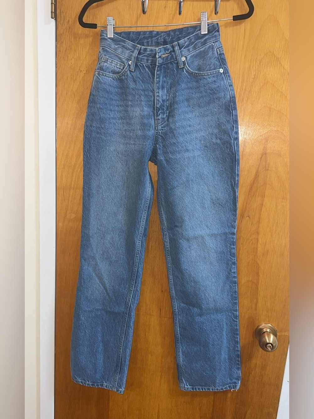 Classic High-Waist Straight Leg Blue Jeans BNWT EU 34